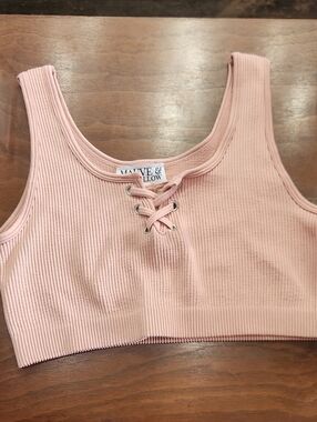 Mauve Lace Up Crop